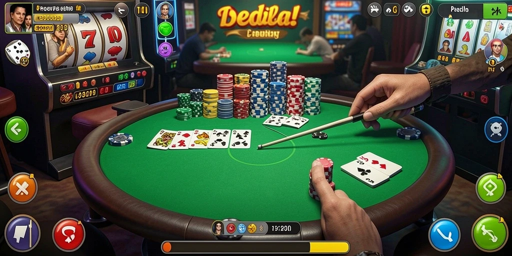 Tampilan level yang penuh warna dan tantangan.